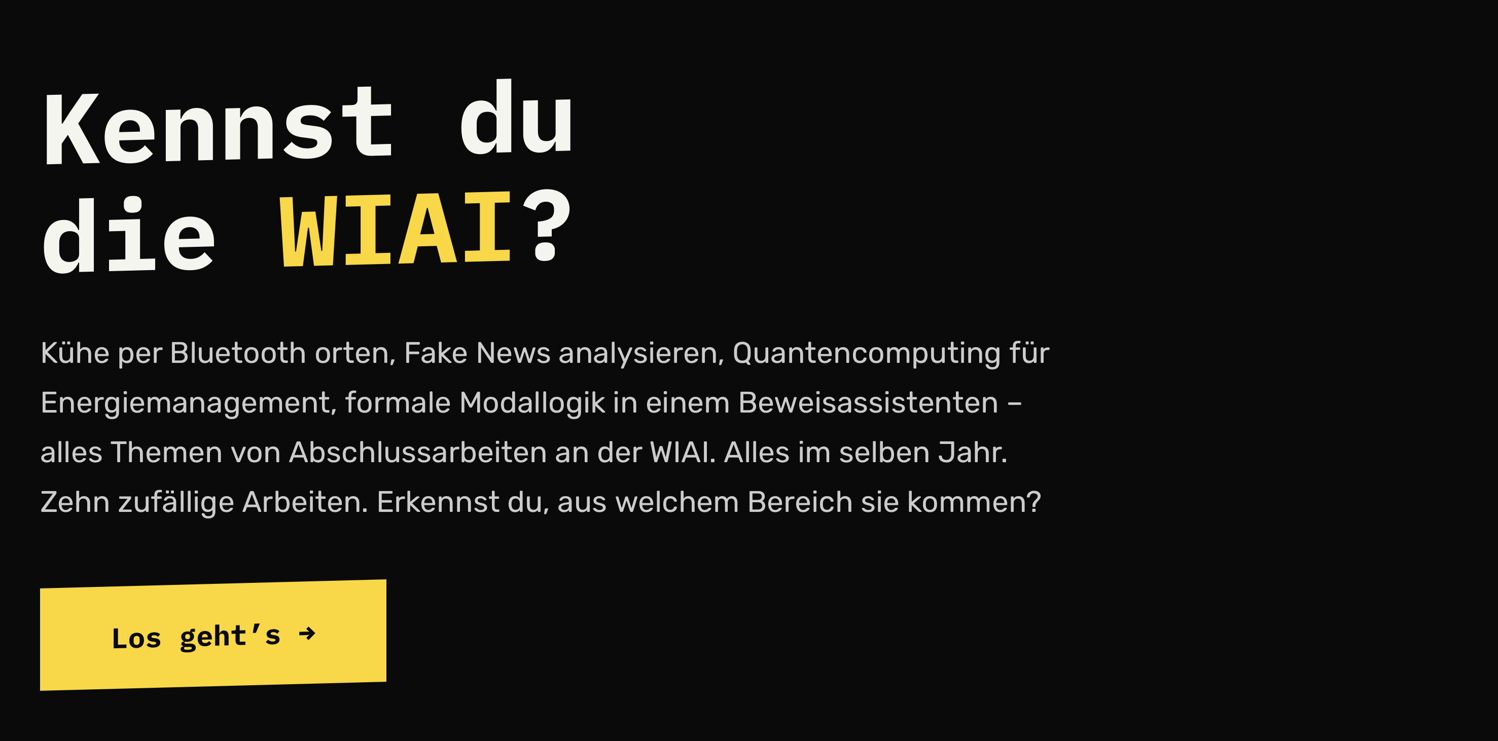 Erkennst du den Studiengang?